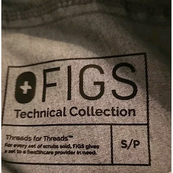 Figs Womens Scrub Pants Size Small Gray Straight Tie Front Pockets - Picture 5 of 8